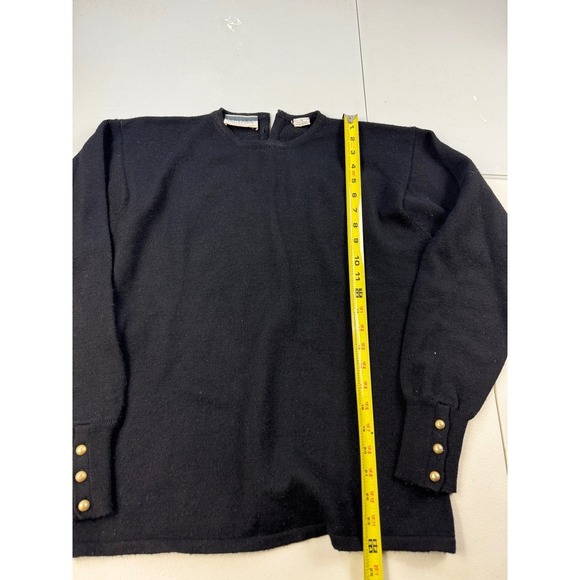 Private Collection Marshall Fields Merino Wool Top Gold Button Detail - Picture 5 of 10